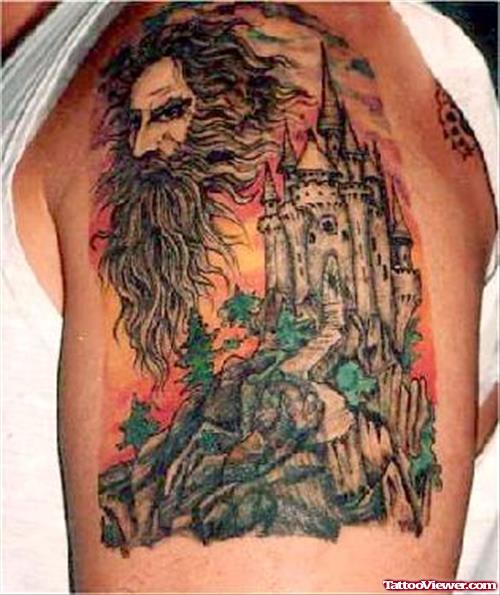 Fantasy Left Shoulder Tattoo
