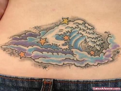Sky - Fantasy Tattoo On Lower Waist