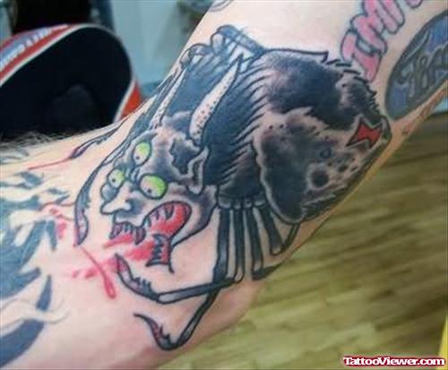 Scary Fantasy Tattoo On Hand