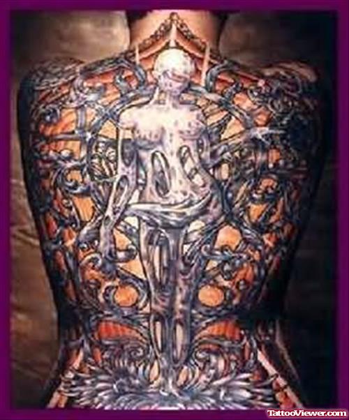 Dreadful Fantasy Tattoo On Back
