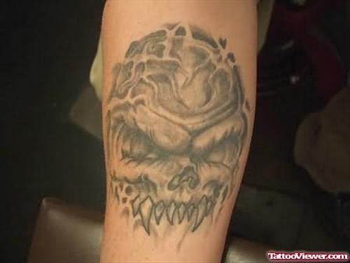 Scary Fantasy Tattoo On Arm