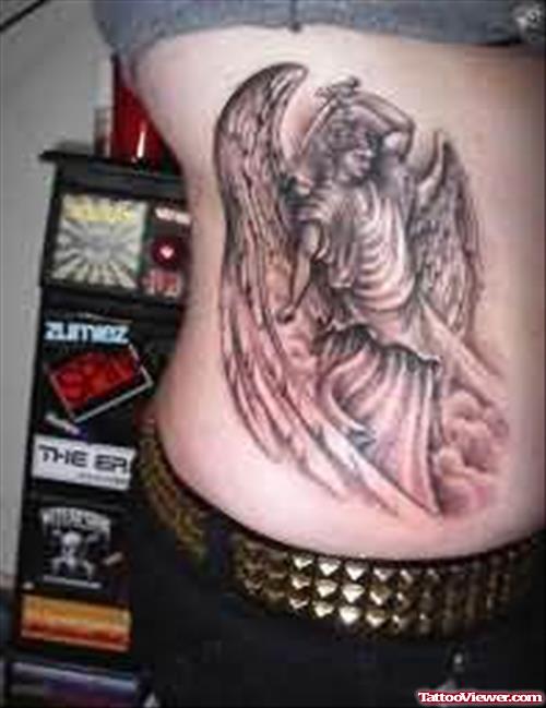 Lying angel Fantasy Tattoo Image