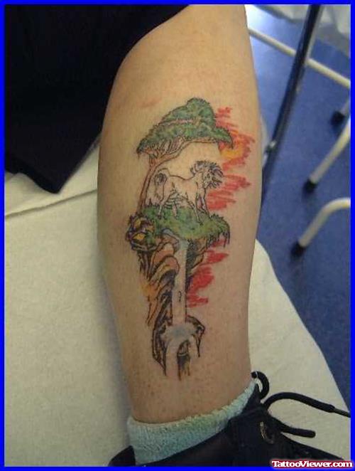 White Horse Fantasy Tattoo On Leg