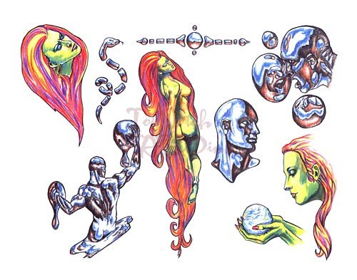 Classic Colored Fantasy Tattoos Designs
