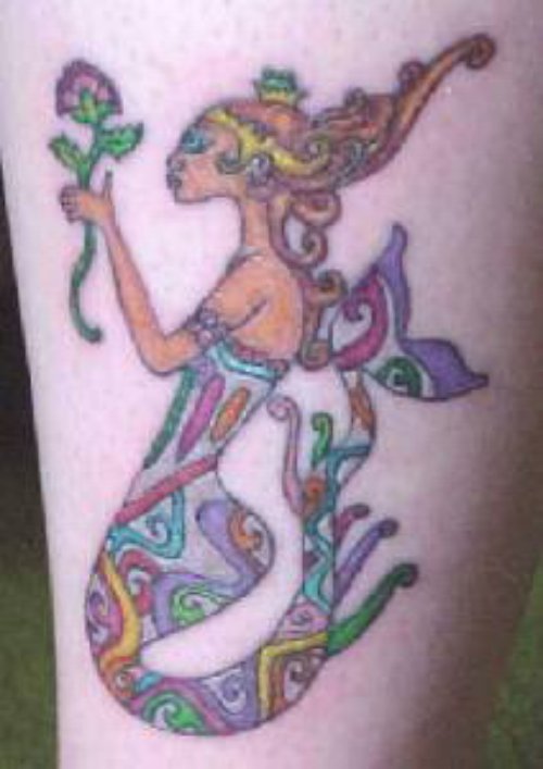 Amazing Awesome Colored Fantasy Tattoo