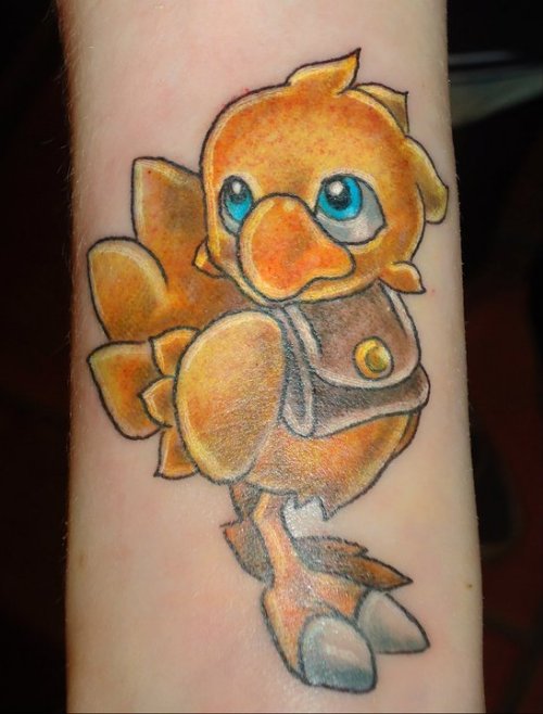 Chocobo Fantasy Tattoo On Arm