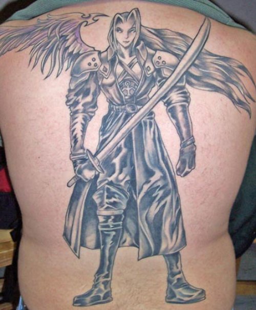 Fantasy Back Body Tattoo