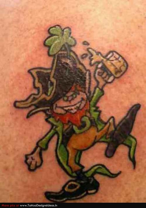 Awesome Fantasy Leprechaun Tattoo