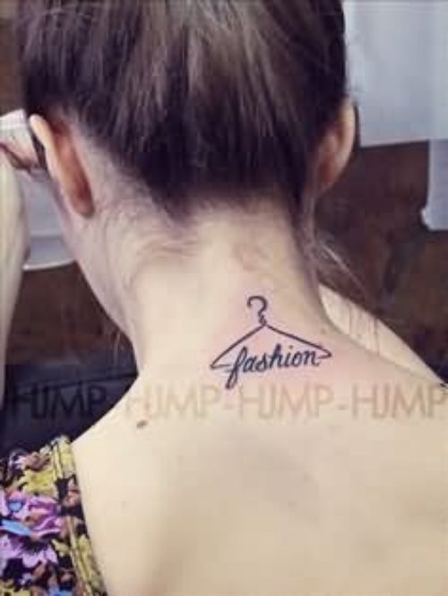 Fashion Tattoo On Nape For Girls