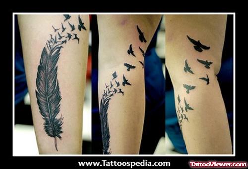 Sleeve Feather Tattoo