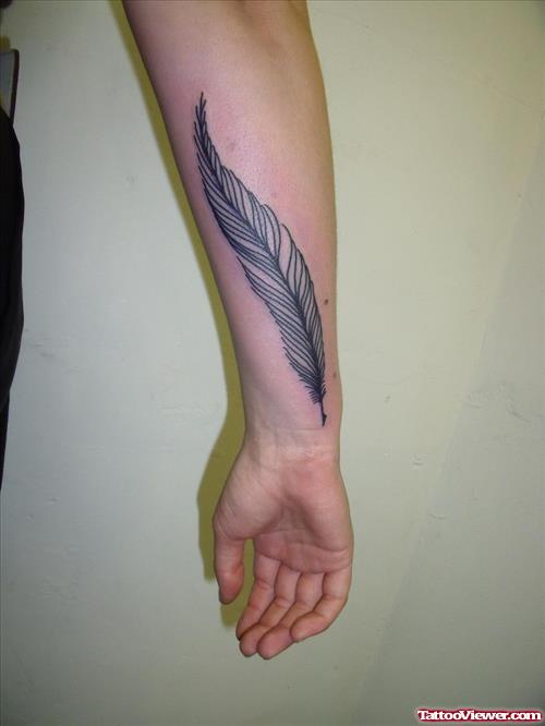 Great Right Arm Feather Tattoo