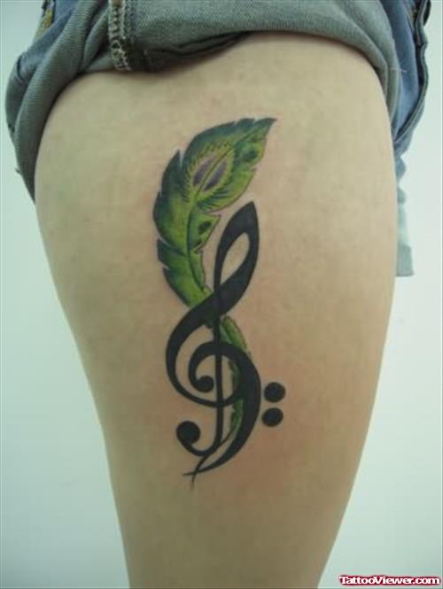 Leaf Feather Tattoo