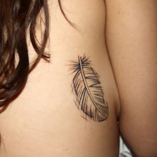 Feather Tattoo Closeup Picture