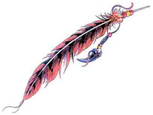 Beautiful Feather Tattoo Design