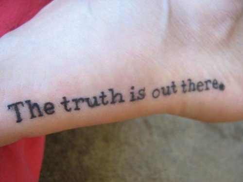 The Truth Is Out There Tattoo On Foot