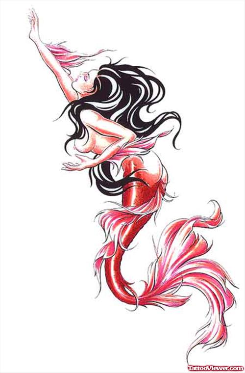 Mermaid Feminine Tattoo Design