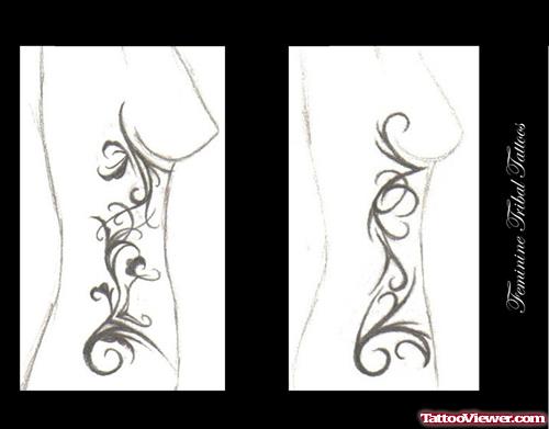 Tribal Feminine Tattoos Designs