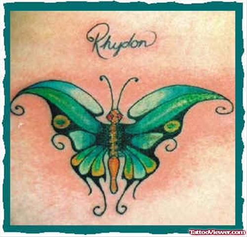 Feminine Butterfly Tattoo