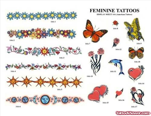 Attractive Feminine Tattoos Designs