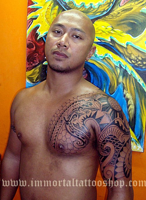 Man Chest Filipino Tattoo
