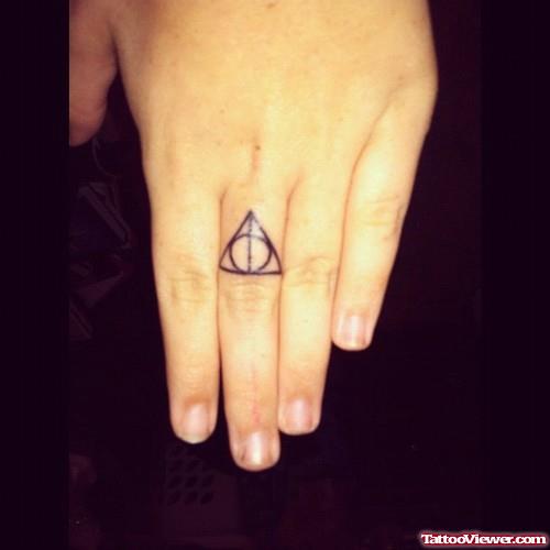 Triangle Finger Tattoo