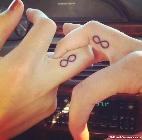 Attractive Infinity Symbol Finger Tattoos