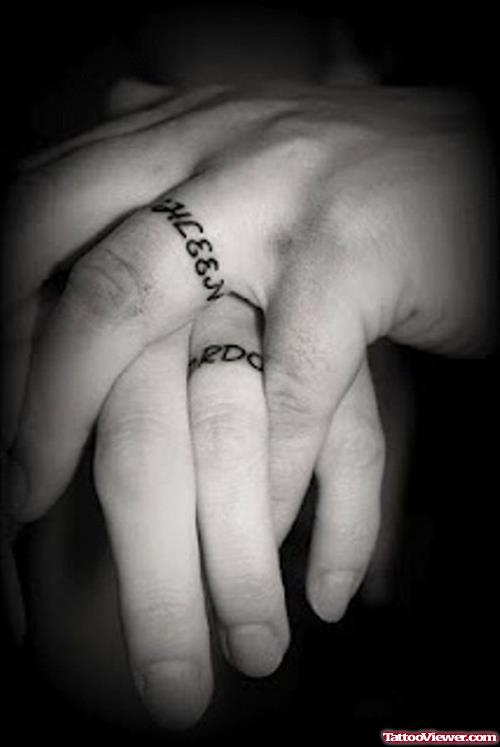 Wedding Ring Finger Tattoos