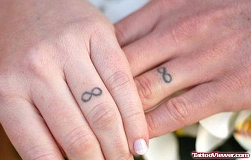 Infinity Rings Finger Tattoos