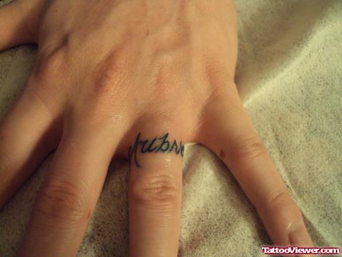 Cool Finger Ring Tattoo