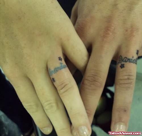 Cool Wedding Rings Finger Tattoos