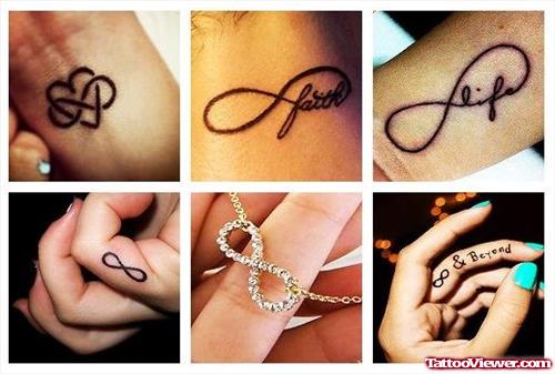 Infinity Symbols Finger Tattoo