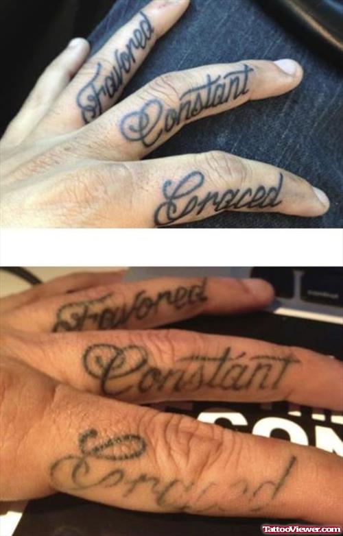 Amazing Favored Constant Finger Tattoos