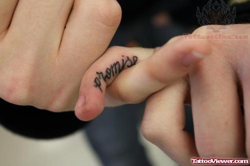 Promise Finger Tattoo