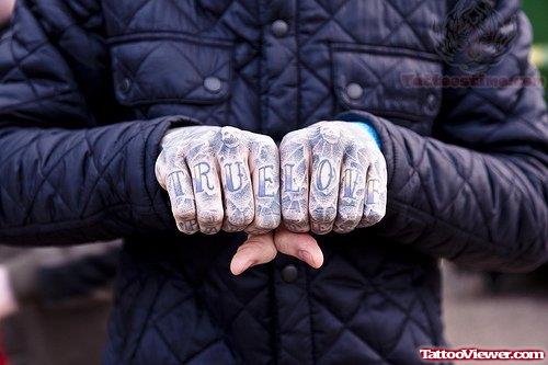 True Love Tattoo On Finger