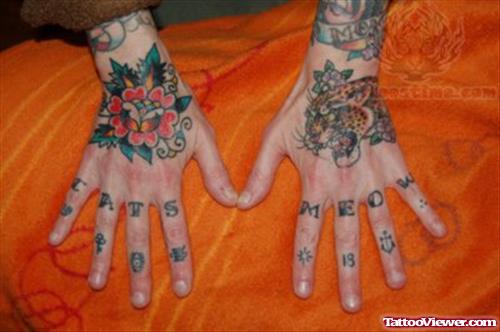 Cats Meow Tattoo On Finger