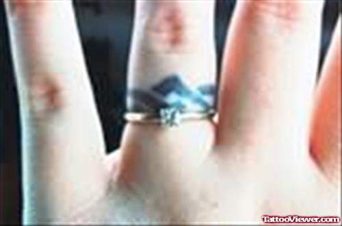 Ring Tattoo On Finger For Girls