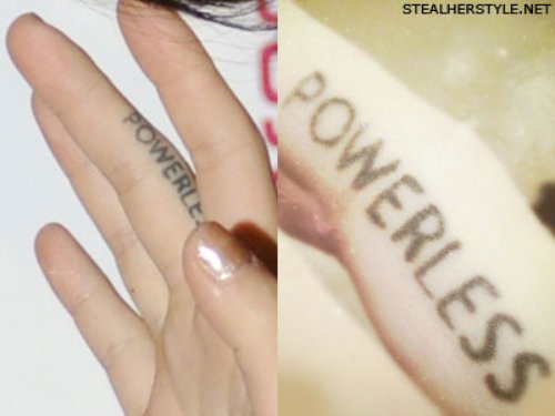 Powerless Finger Tattoo