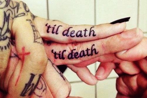 Til Death Til Death Finger Tattoos
