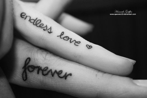 Endless Love Forever Finger Tattoos