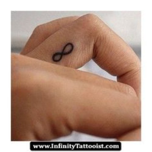 Amazing Small Infinity Symbol Finger Tattoo