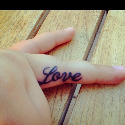 Love Finger Finger Tattoo