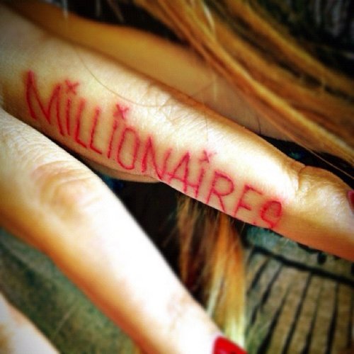 Millionaires Finger Tattoo