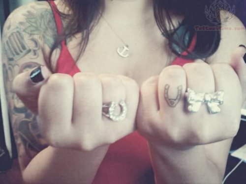 Ring Tattoo On Girl Finger