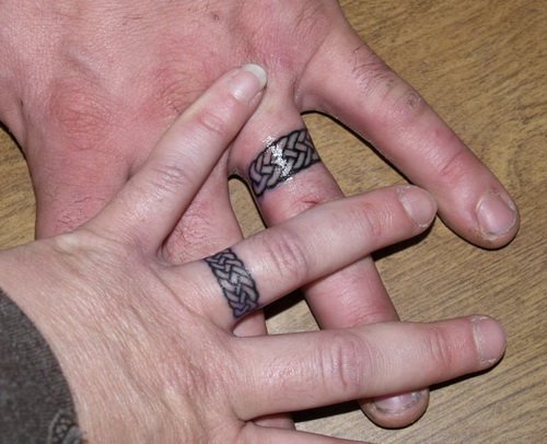 Awesome Finger Ring Tattoos