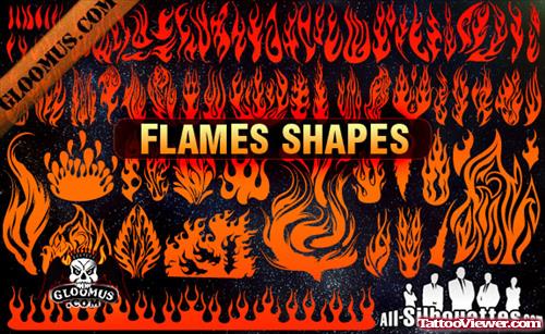 Wonderful Fire n Flame Tattoos Designs