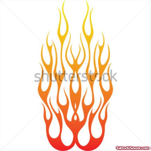 Amazing Fire and Flame Tattoo Design