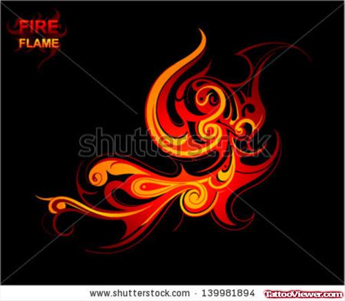 New Fire Flame Tattoo Design
