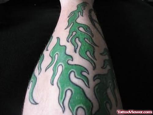 A Green Fire Tattoo