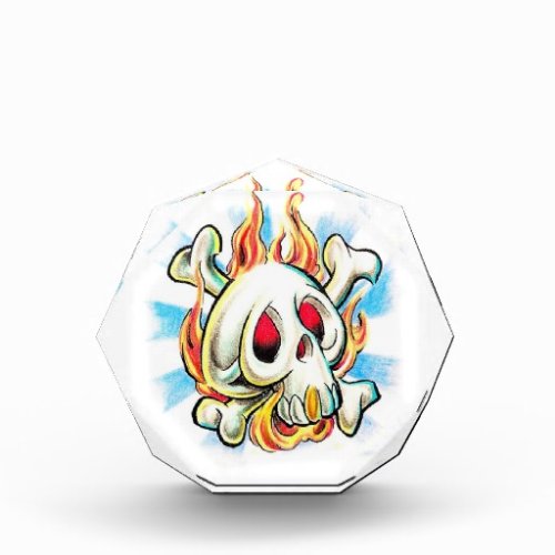 Best Fire Flame Skull Tattoo Design