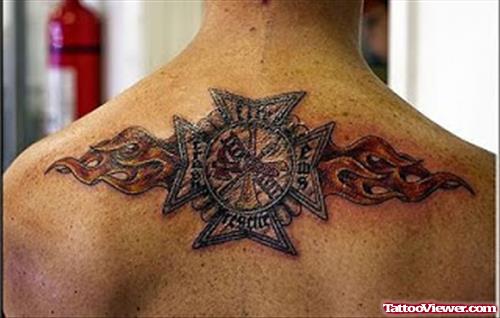 Upperback Firehighter Tattoo